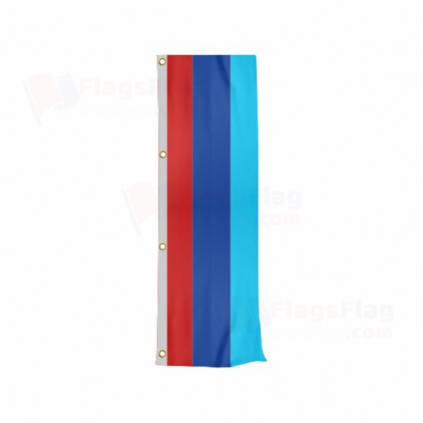 Lugansk People's Republic Vertically Raised Flags