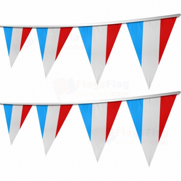 Luxembourg Stringed Triangle Flag