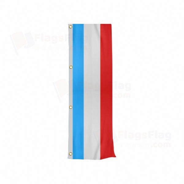 Luxembourg Vertically Raised Flags