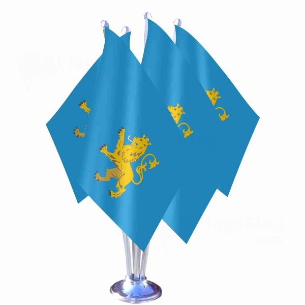 Lviv Oblast Quadruple Table Flag