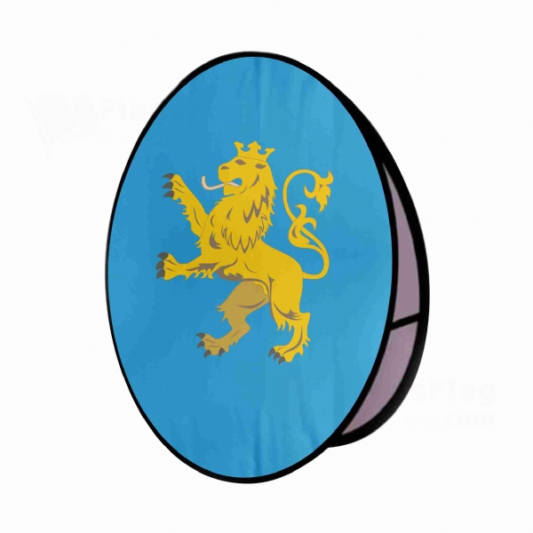 Lviv Oblast Round Cloth Banner Display Stands