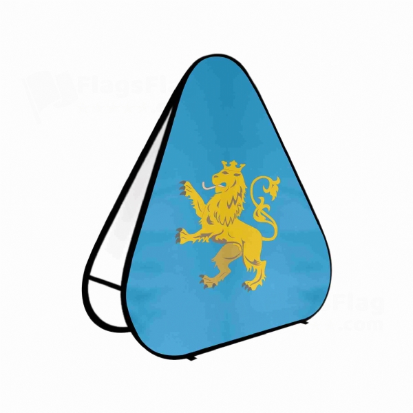 Lviv Oblast Triangle Fabric Banner Display Stands