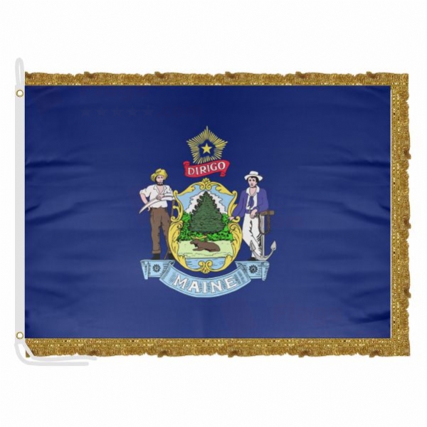 Maine Satin Office Flag