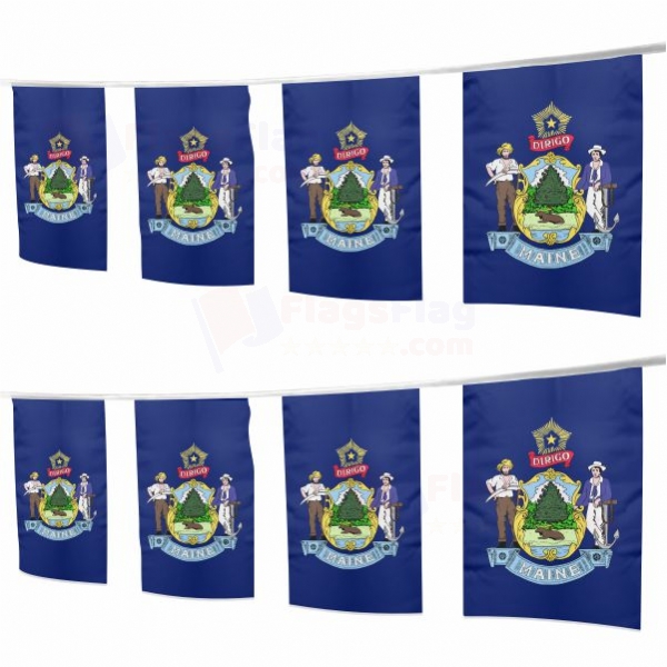 Maine Square String Flags