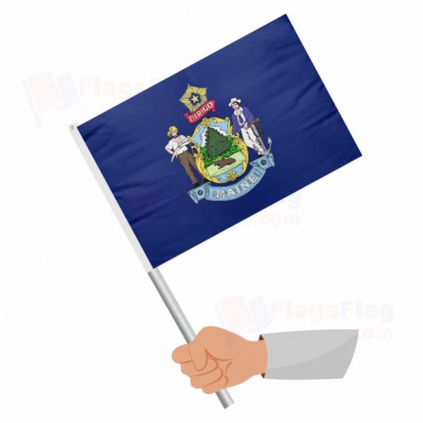 Maine Stick Flag