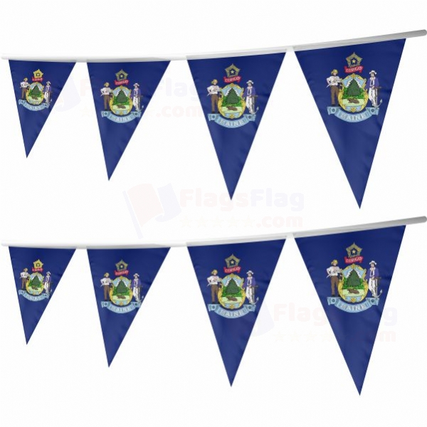 Maine Stringed Triangle Flag