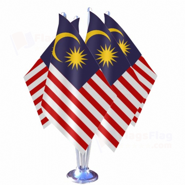 Malaysia Quadruple Table Flag