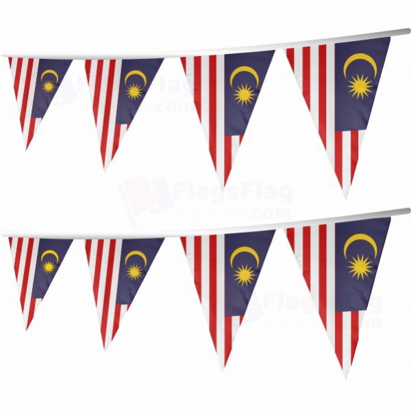 Malaysia Stringed Triangle Flag