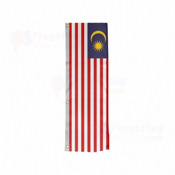Malaysia Vertically Raised Flags