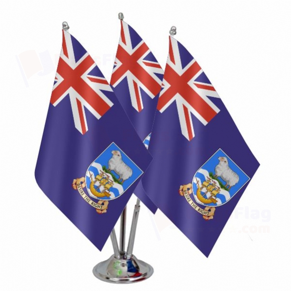 Malvina Islands Triple Table Flag