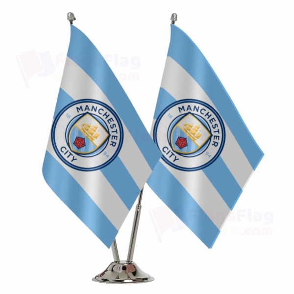 Manchester City FC 2 Table Flags