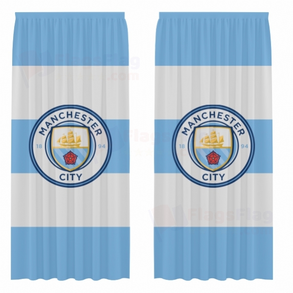 Manchester City FC Digital Printed Curtains