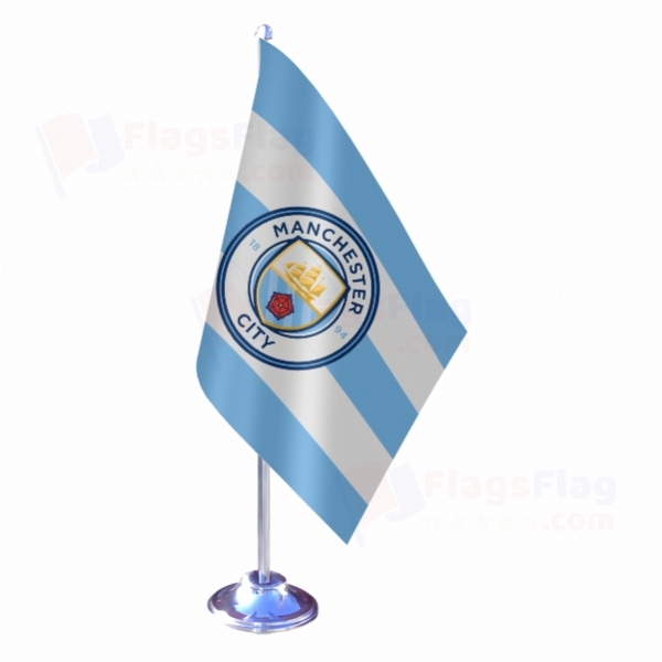 Manchester City FC Single Table Flag