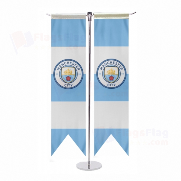 Manchester City FC T Table Flags