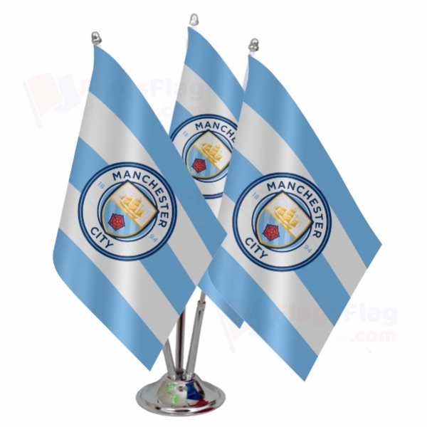 Manchester City FC Triple Table Flag