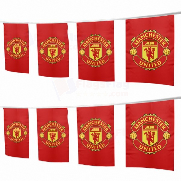 Manchester United FC Square String Flags
