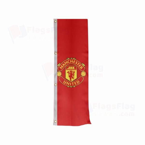 Manchester United FC Vertically Raised Flags