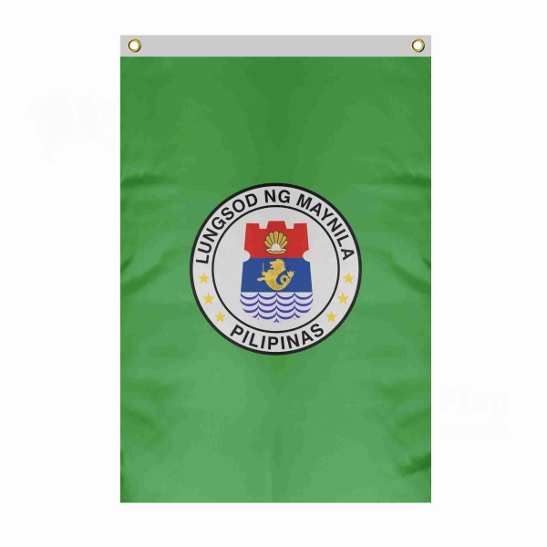 Manila Large Size Flag Hanging on Building