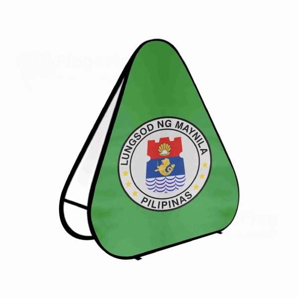 Manila Triangle Fabric Banner Display Stands