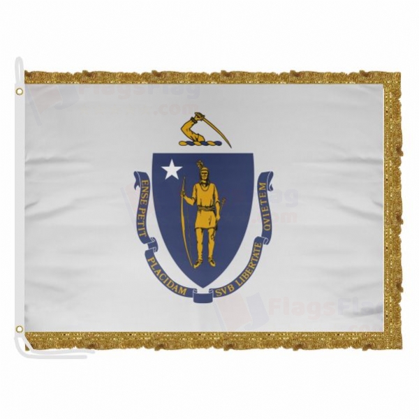 Massachusetts Satin Office Flag