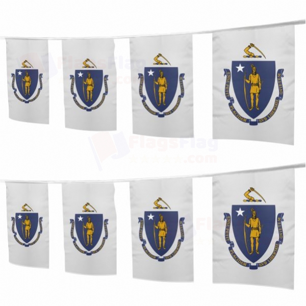 Massachusetts Square String Flags