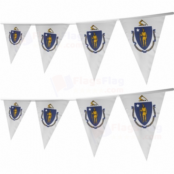 Massachusetts Stringed Triangle Flag