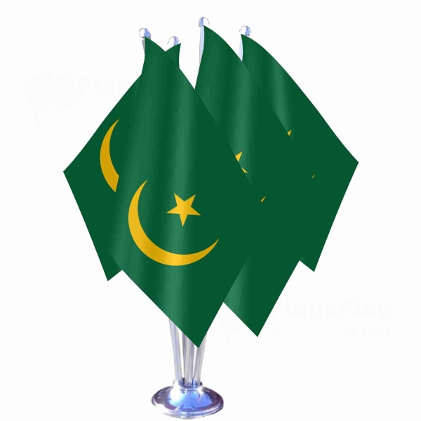 Mauritania 1959 2017 Quadruple Table Flag