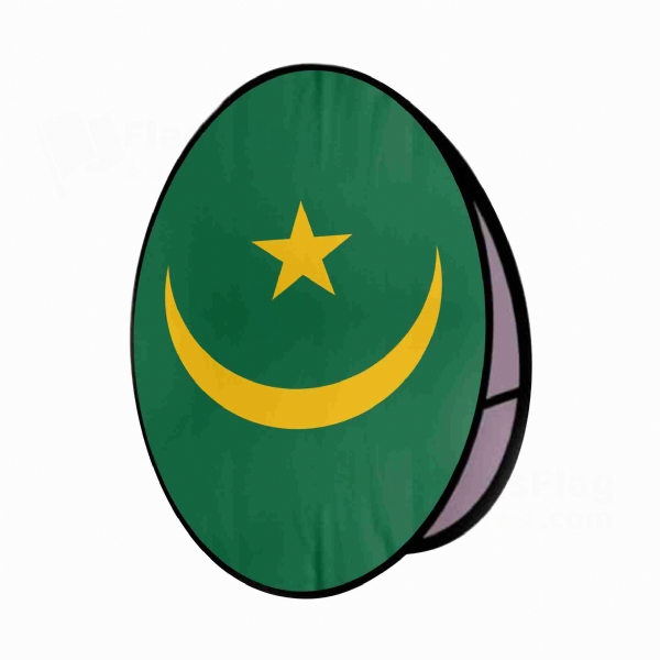 Mauritania 1959 2017 Round Cloth Banner Display Stands