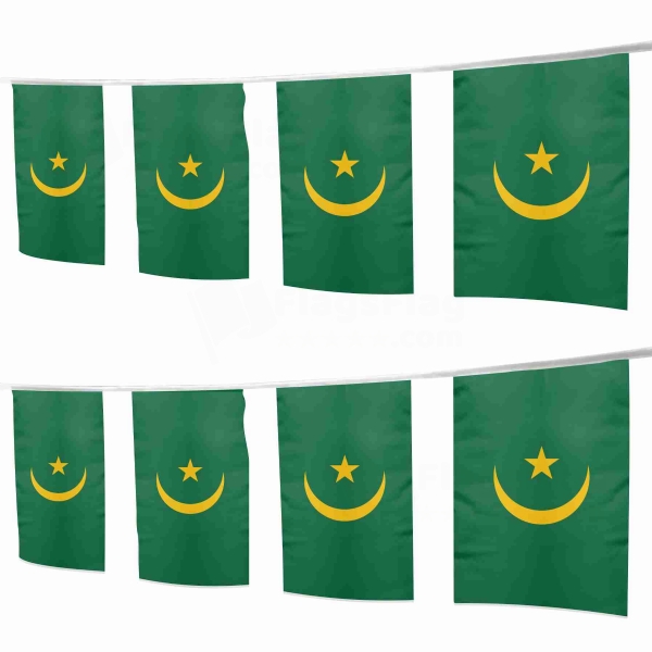 Mauritania 1959 2017 Square String Flags