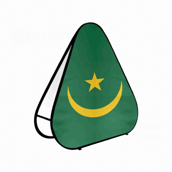 Mauritania 1959 2017 Triangle Fabric Banner Display Stands