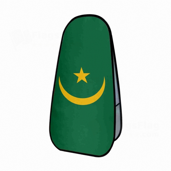 Mauritania 1959 2017 Vertical Cloth Banner Display Stands