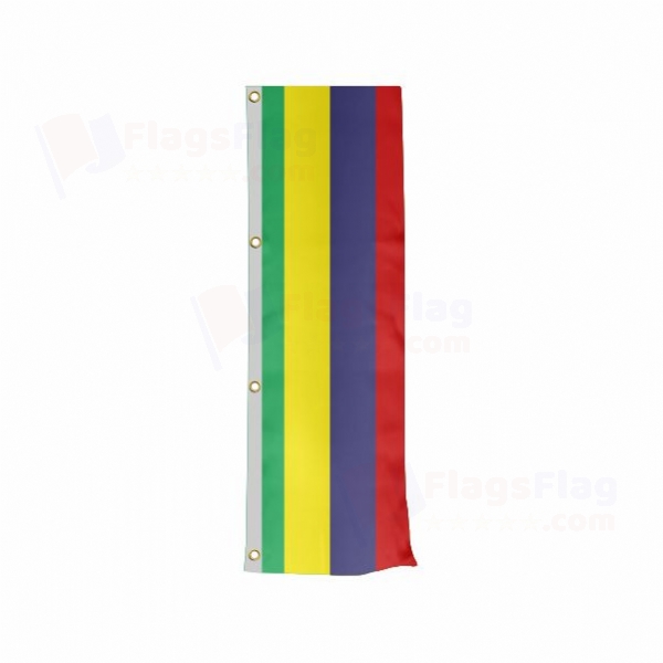 Mauritius Vertically Raised Flags
