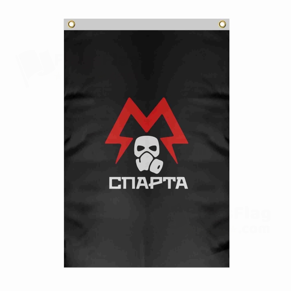 Metro Sparta Battalion Large Size Flag Hanging on Building