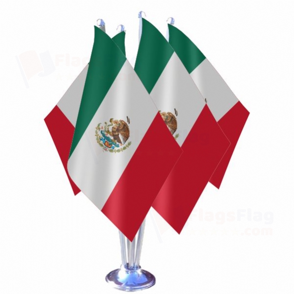 Mexico Quadruple Table Flag