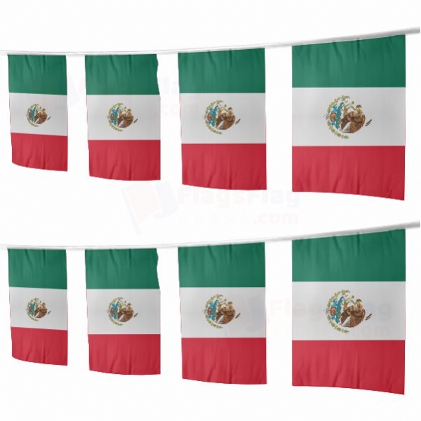 Mexico Square String Flags