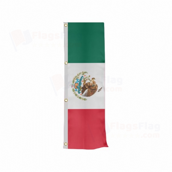 Mexico Vertically Raised Flags