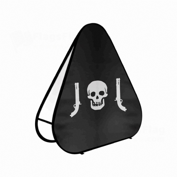Meydan Okuyan Triangle Fabric Banner Display Stands
