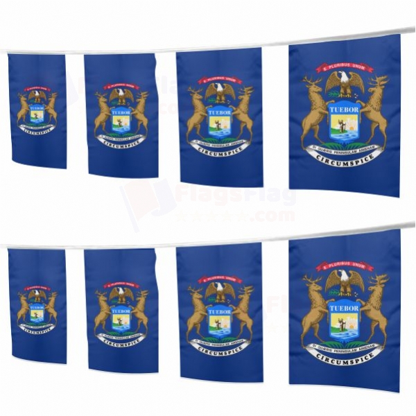 Michigan Square String Flags