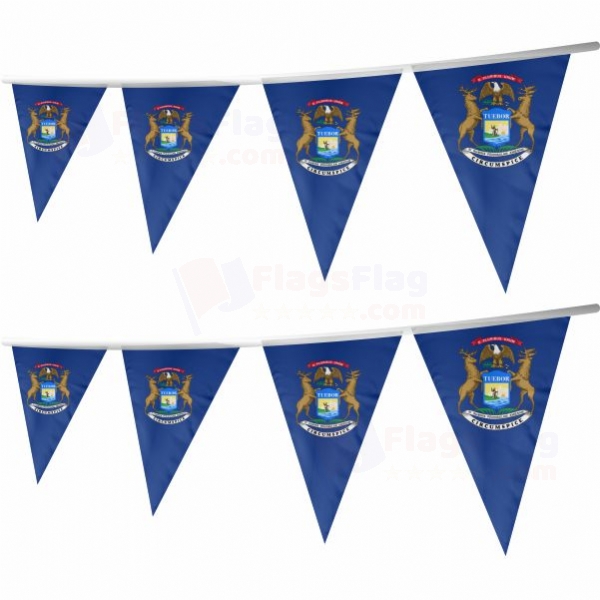 Michigan Stringed Triangle Flag