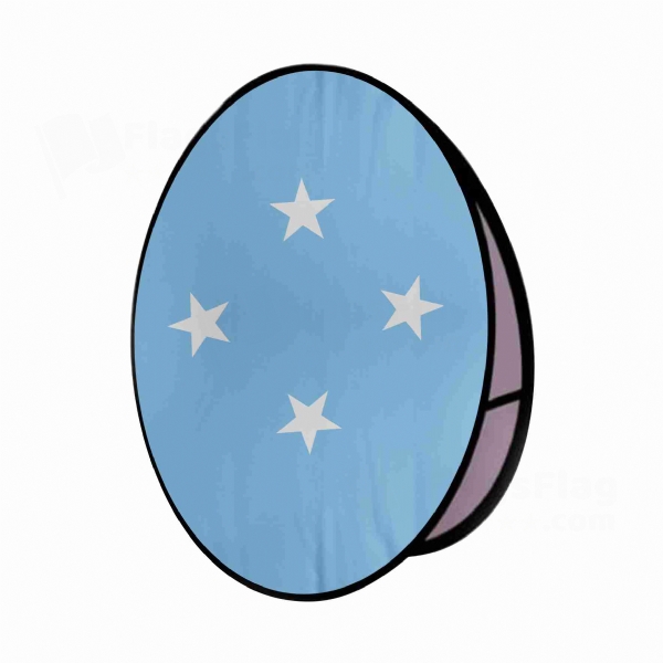 Micronesia Round Cloth Banner Display Stands