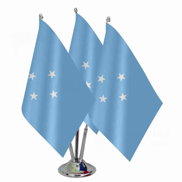 Micronesia Triple Table Flag