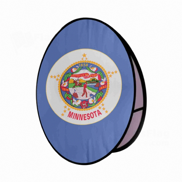 Minnesota 1983 2024 Round Cloth Banner Display Stands