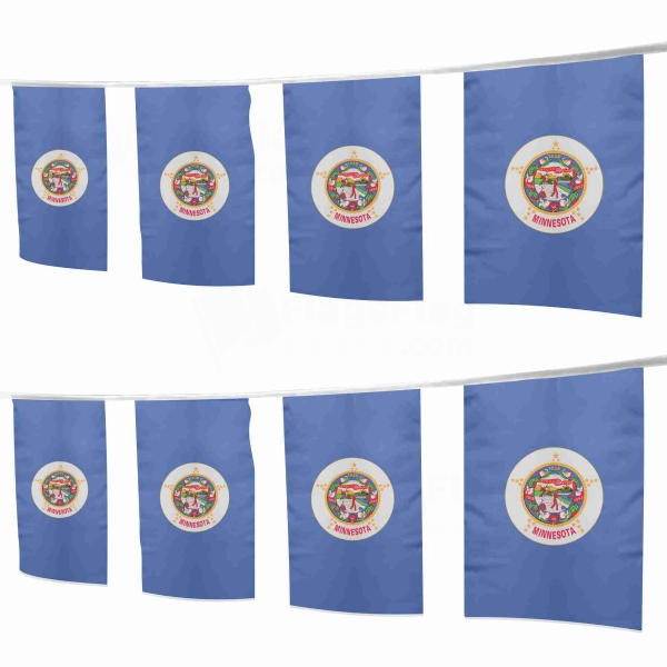 Minnesota 1983 2024 Square String Flags