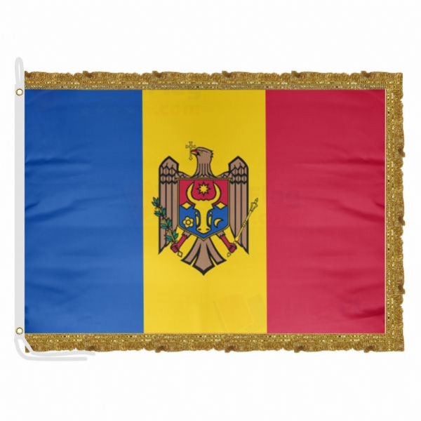 Moldova Satin Office Flag