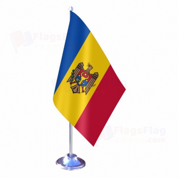 Moldova Single Table Flag