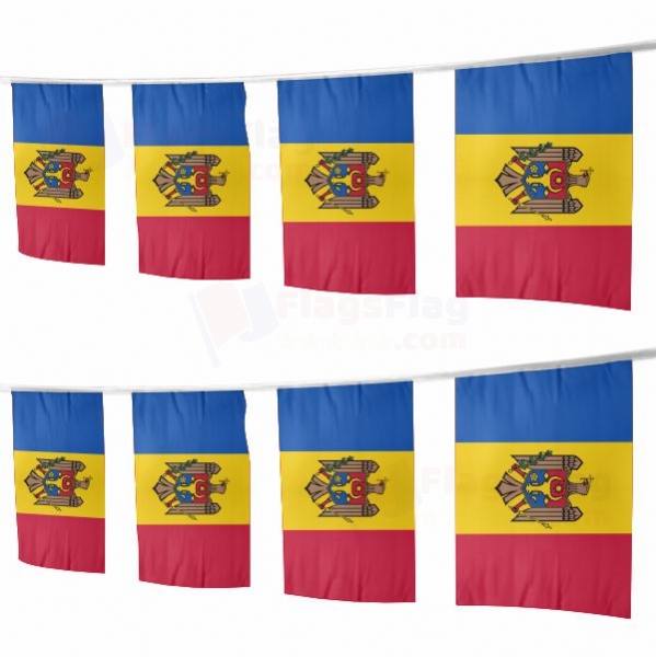 Moldova Square String Flags