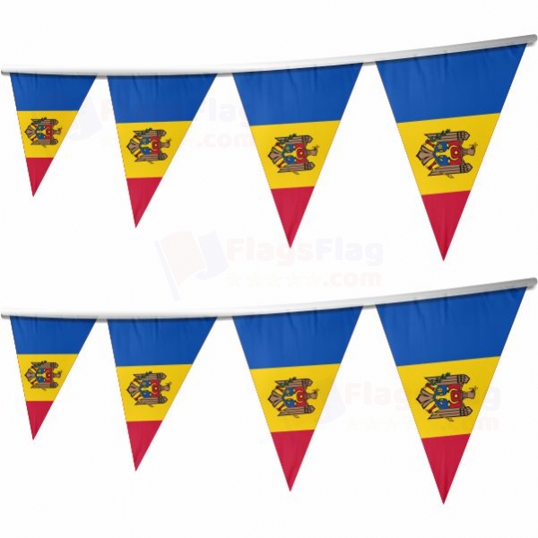 Moldova Stringed Triangle Flag