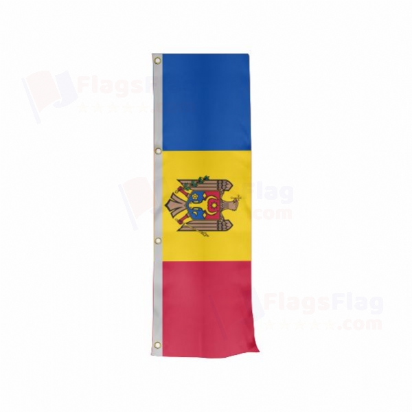Moldova Vertically Raised Flags