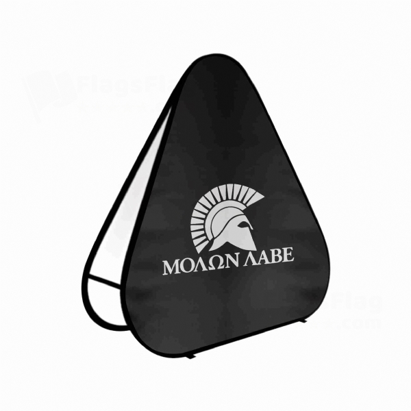 Molon Labe Triangle Fabric Banner Display Stands