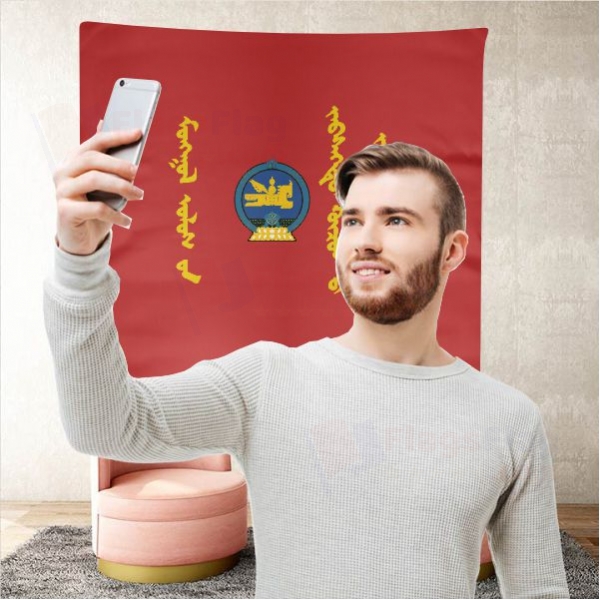 Mongolian Armed Forces Background Selfie Shooting Landscapes